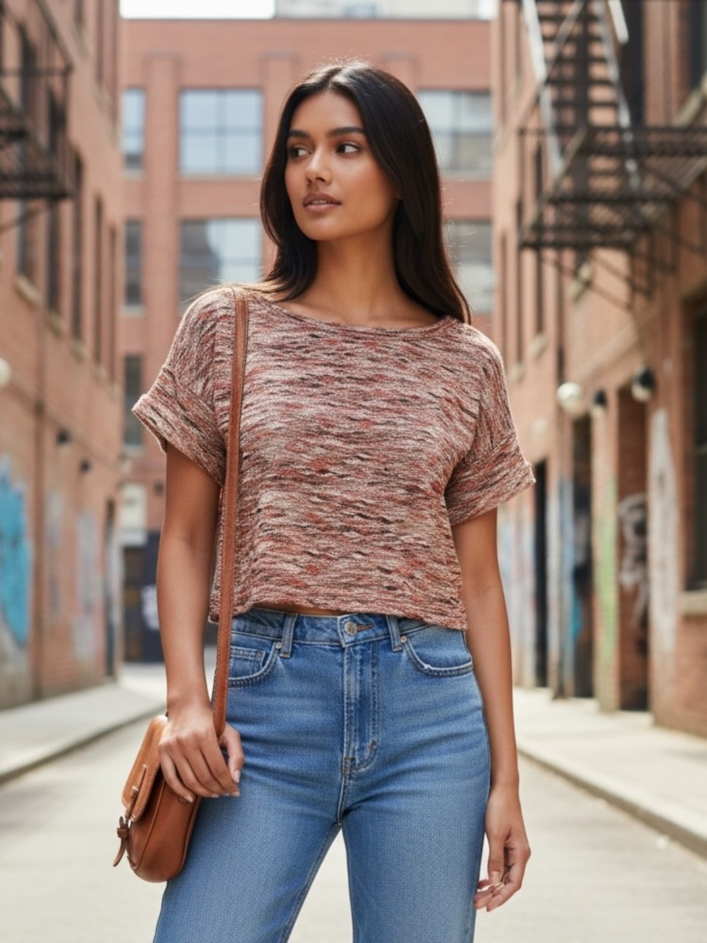 Free People Stunning Multi Color Woven knit top size XS